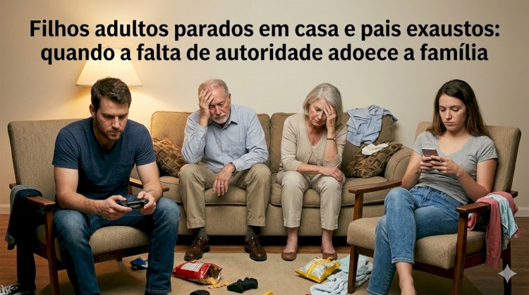 Filhos adultos parados em casa e pais exaustos: quando a falta de autoridade adoece a família